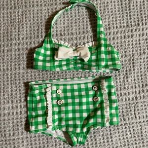 2 piece gingham print Janie and Jack bikini.
